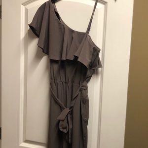 Ya Taupe One Shoulder Jumpsuit✨